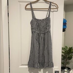 Abercrombie & Fitch Black and White Gingham Mini Dress